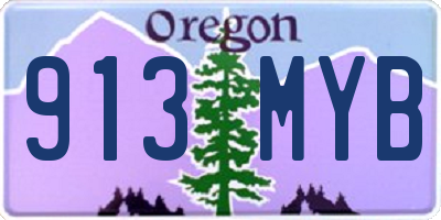 OR license plate 913MYB