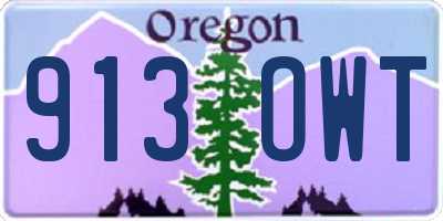 OR license plate 913OWT
