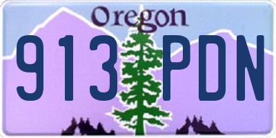 OR license plate 913PDN