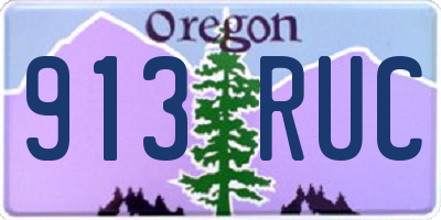 OR license plate 913RUC