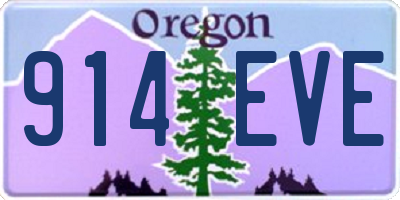 OR license plate 914EVE