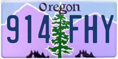 OR license plate 914FHY