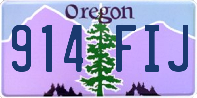 OR license plate 914FIJ
