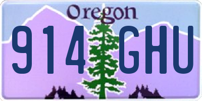 OR license plate 914GHU
