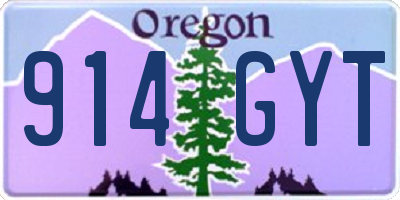 OR license plate 914GYT