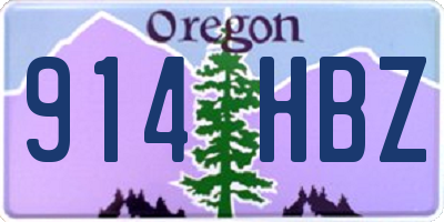 OR license plate 914HBZ