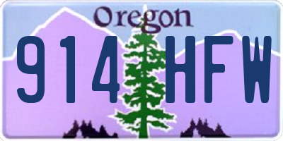 OR license plate 914HFW