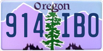 OR license plate 914IBO