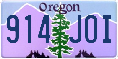 OR license plate 914JOI