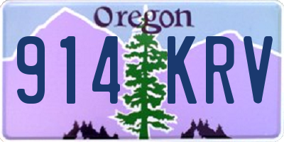 OR license plate 914KRV