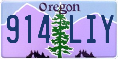 OR license plate 914LIY