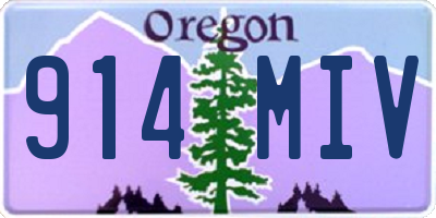 OR license plate 914MIV