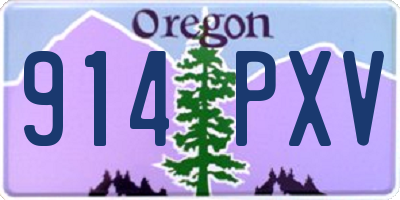 OR license plate 914PXV