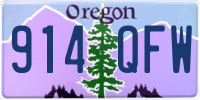 OR license plate 914QFW