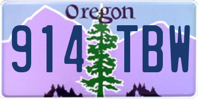 OR license plate 914TBW