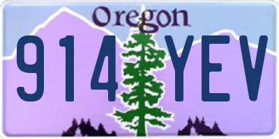 OR license plate 914YEV