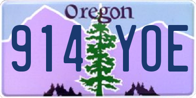 OR license plate 914YOE