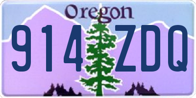 OR license plate 914ZDQ