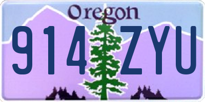 OR license plate 914ZYU