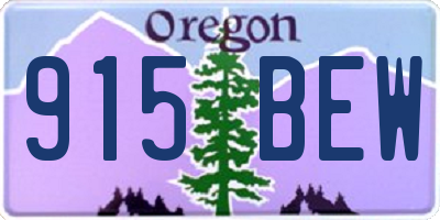 OR license plate 915BEW