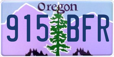 OR license plate 915BFR
