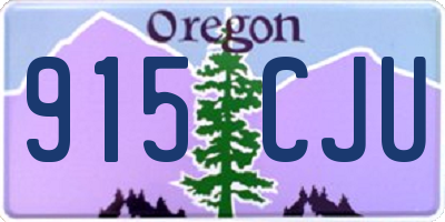OR license plate 915CJU