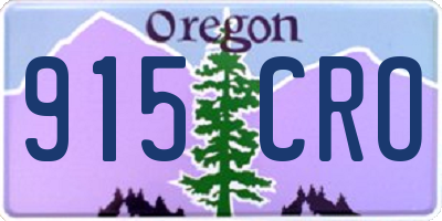 OR license plate 915CRO