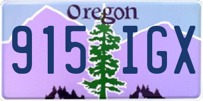 OR license plate 915IGX