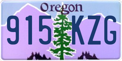 OR license plate 915KZG