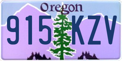 OR license plate 915KZV
