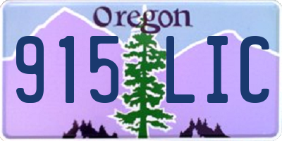 OR license plate 915LIC
