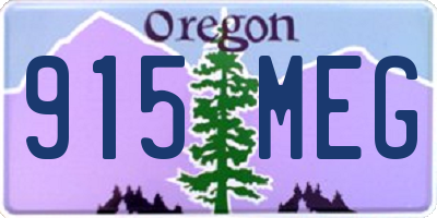 OR license plate 915MEG