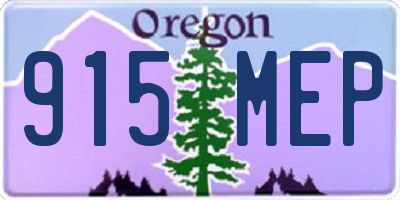 OR license plate 915MEP