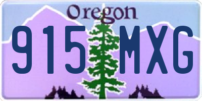 OR license plate 915MXG