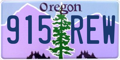 OR license plate 915REW