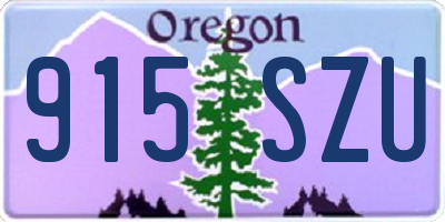 OR license plate 915SZU