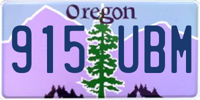 OR license plate 915UBM