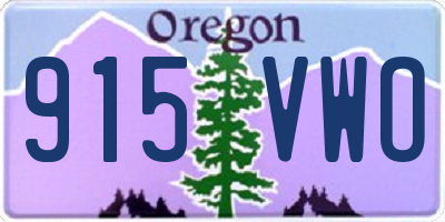 OR license plate 915VWO