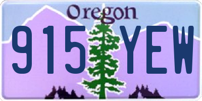 OR license plate 915YEW