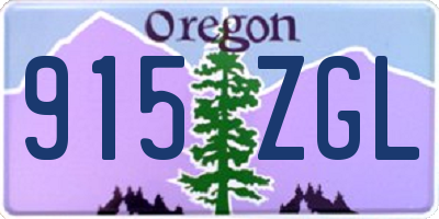 OR license plate 915ZGL