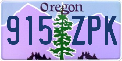 OR license plate 915ZPK