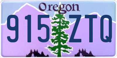 OR license plate 915ZTQ