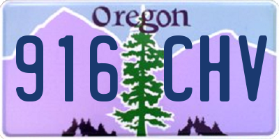 OR license plate 916CHV