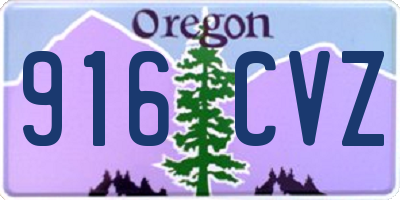 OR license plate 916CVZ