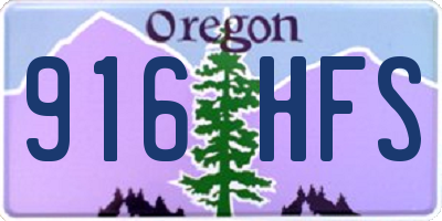OR license plate 916HFS