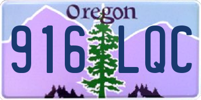 OR license plate 916LQC