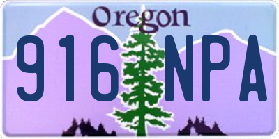 OR license plate 916NPA