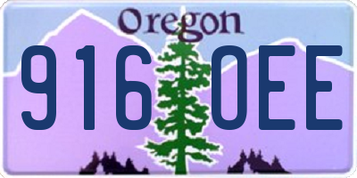 OR license plate 916OEE