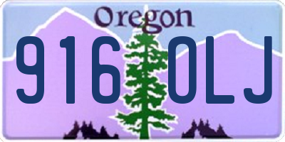 OR license plate 916OLJ