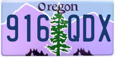 OR license plate 916QDX